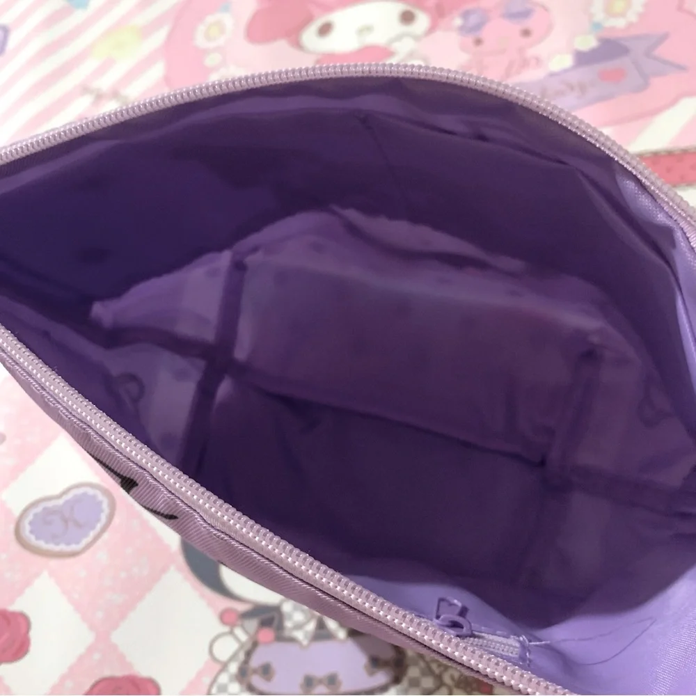 Kuromi Purple Lightweight Zip Bag with Wrist Strap
